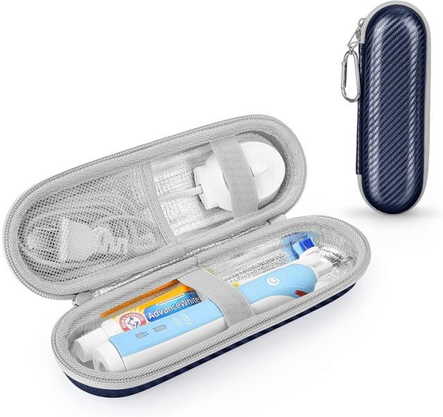 Cestovní pouzdro 1 ks pro elektrické kartáčky Oral B a Philips tmavě modré